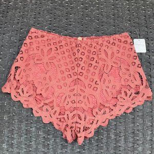 Free People Adella Lace Shorts